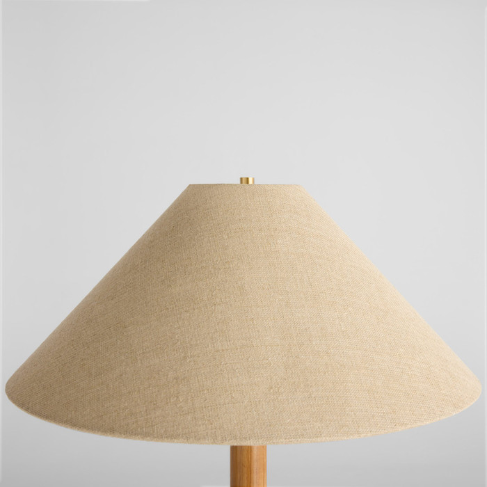 Broadway Floor Lamp in Antique Brass & Teak by Cyan Design