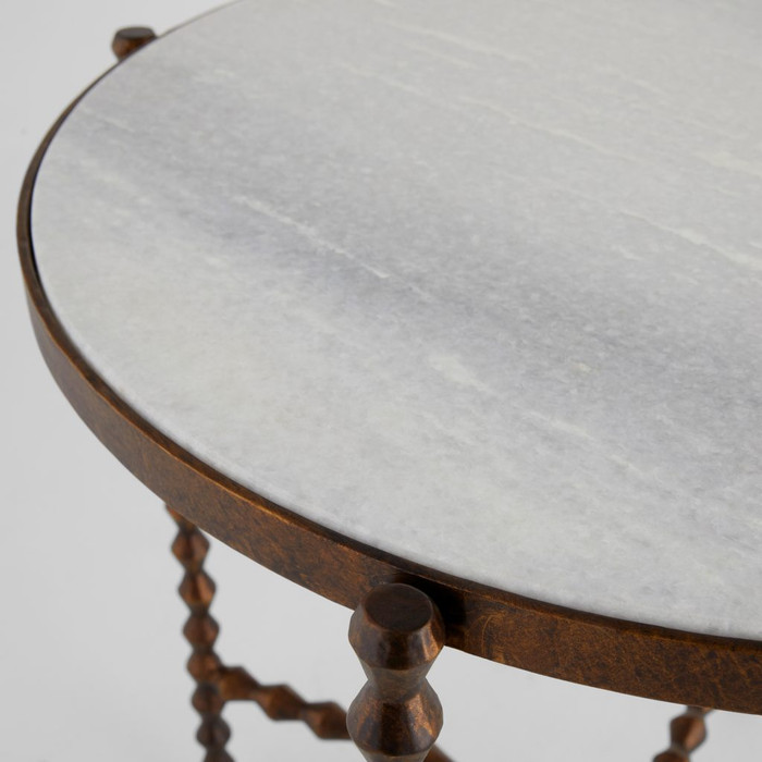 Diamante End Table in Antique Bronze by Cyan Design