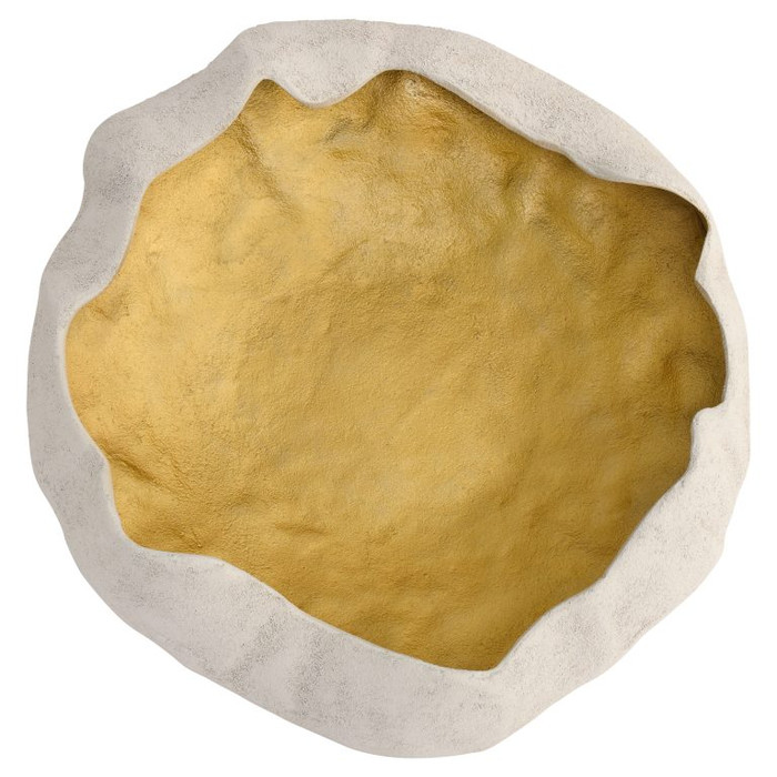 Small Selene Low Bowl in White & Gold by Cyan Design