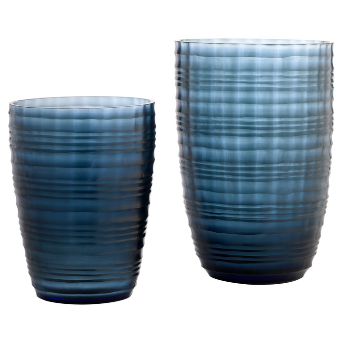 Large Riptide Vase in Blue by Cyan Design