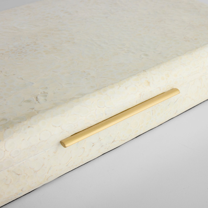 Large Celestial Box in Eggshell Brass by Cyan Design