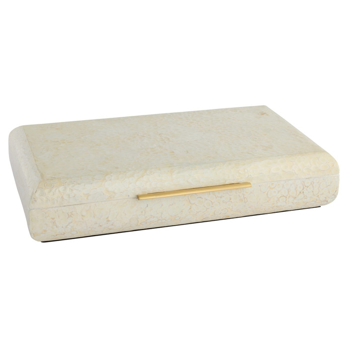 Medium Celestial Box in Eggshell Brass by Cyan Design