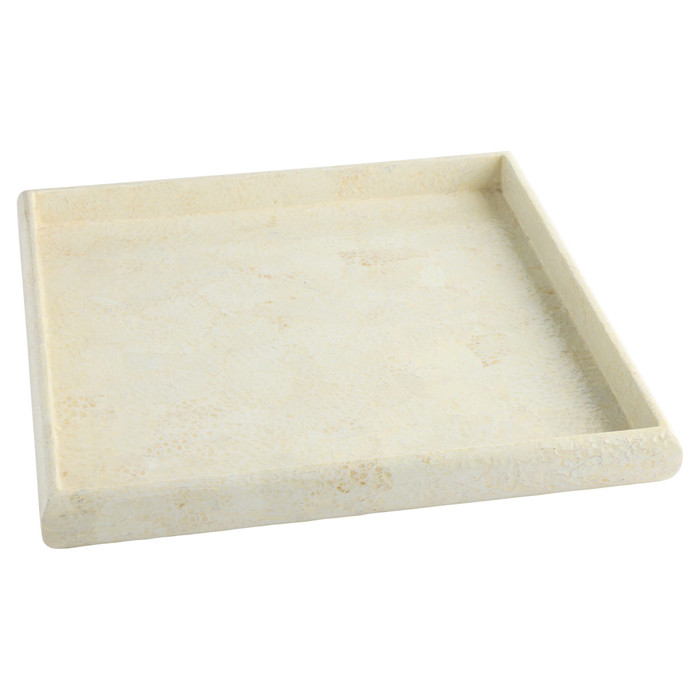 Large Celestial Tray in Eggshell - Square by Cyan Design