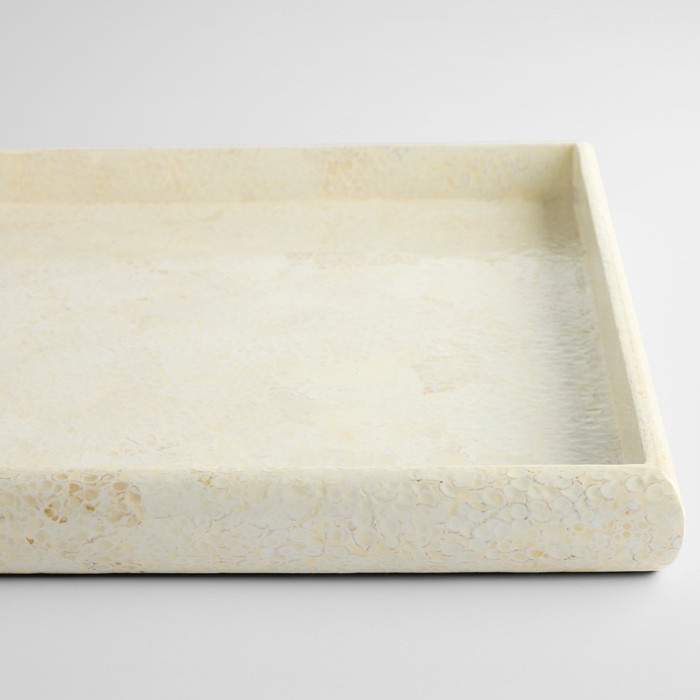 Large Celestial Tray in Eggshell - Square by Cyan Design