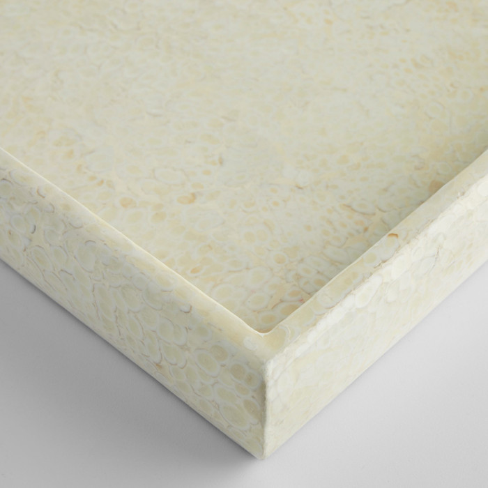 Small Celestial Tray in Eggshell - Square by Cyan Design