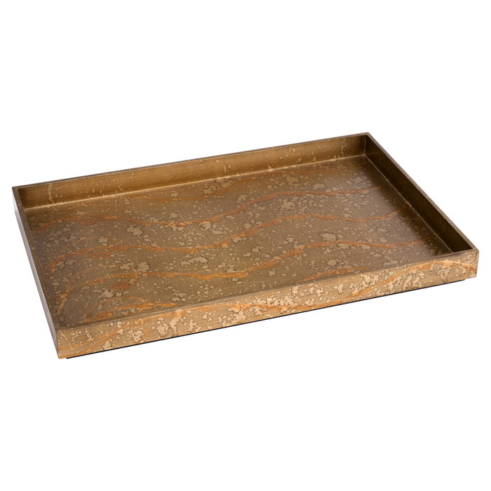 Large Florence Tray in Bronze Lacquer - Rectangle by Cyan Design