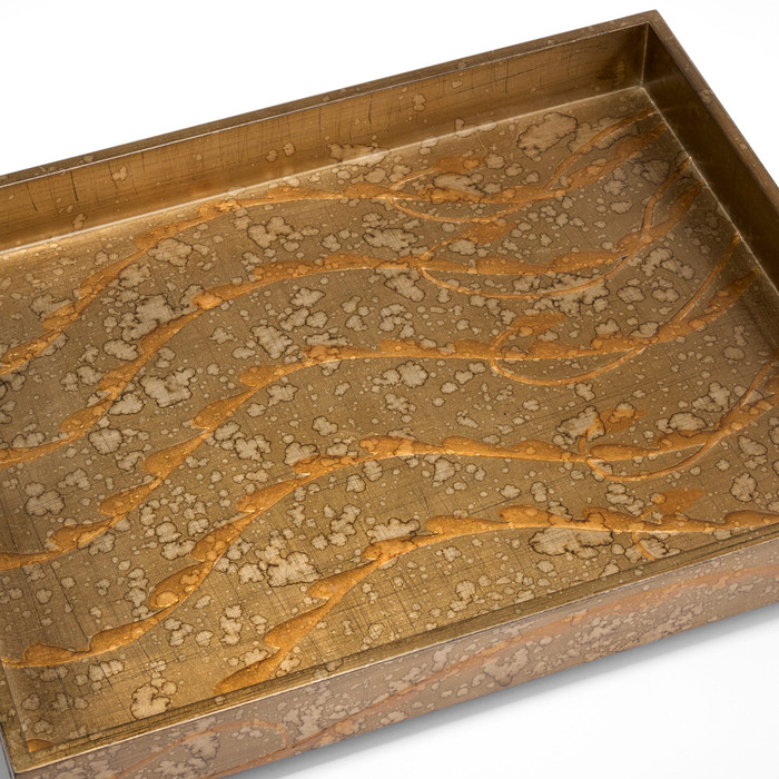 Medium Florence Tray in Bronze Lacquer - Rectangle by Cyan Design