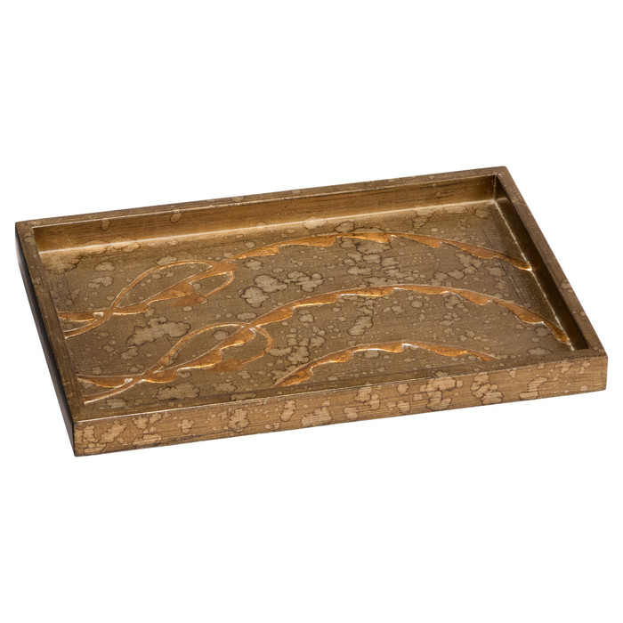 Small Florence Tray in Bronze Lacquer Rectangle by Cyan Design