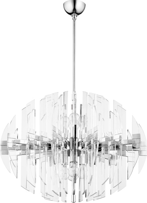 Zion 30″ Oval 8-Light Pendant in Polished Nickel by Cyan Design