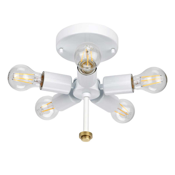 Fletcher 3 Light 22" Flush Mount in Aged Brass By Lucas + McKearn