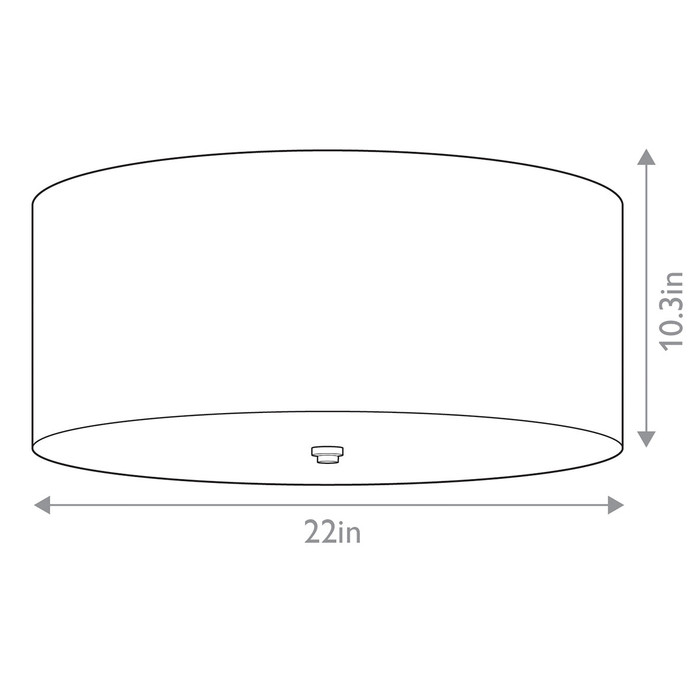 Fletcher 3 Light 22" Flush Mount in Aged Brass By Lucas + McKearn