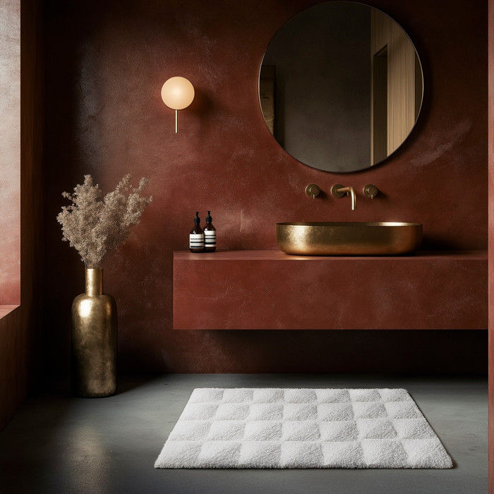 Diamonds Bath Rug by Graccioza