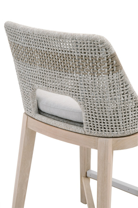 Essentials For Living - Tapestry Outdoor Counter Stool in Taupe & White Flat Rope
