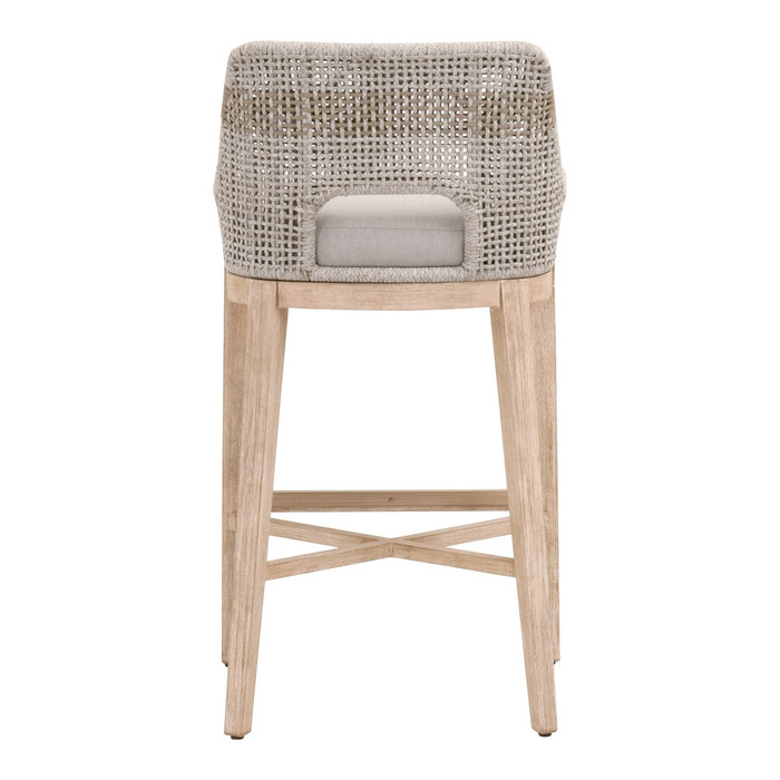 Essentials For Living - Tapestry Barstool in Taupe & White Flat Rope
