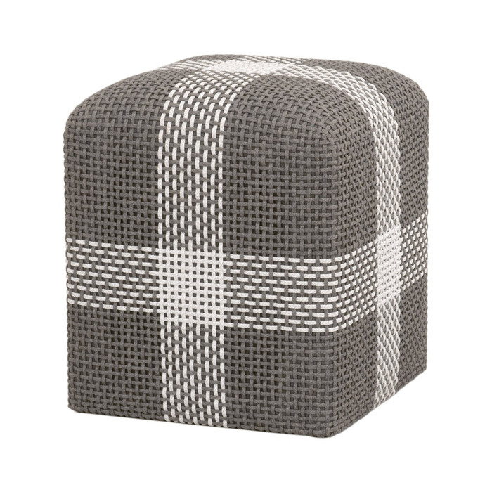 Essentials For Living - Cross Accent Cube in Dove Flat Rope