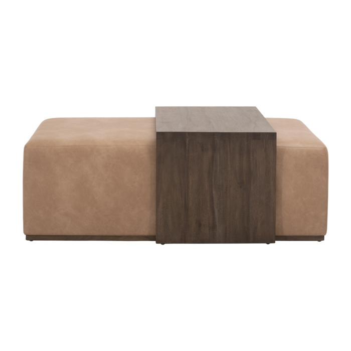 Essentials For Living - Dovetail Upholstered Coffee Table in Ivanhoe Toast