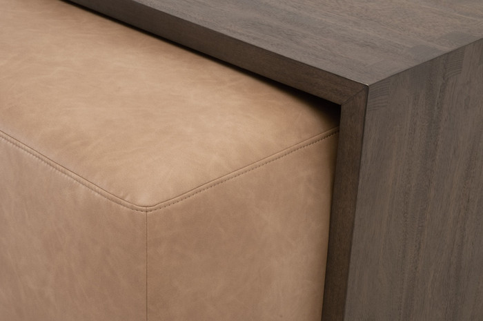 Essentials For Living - Dovetail Upholstered Coffee Table in Ivanhoe Toast