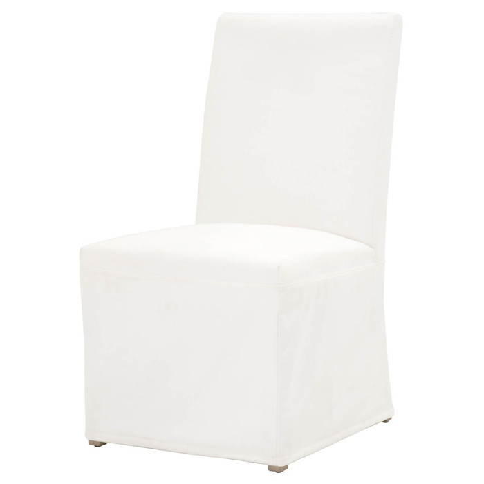 Essentials For Living Levi Slipcover Dining Chair in LiveSmart Peyton Pearl, Natural Gray Birch (Set of 2)