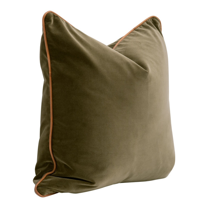 Essentials For Living - The Not So Basic 22" Essential Pillow in Olive Velvet