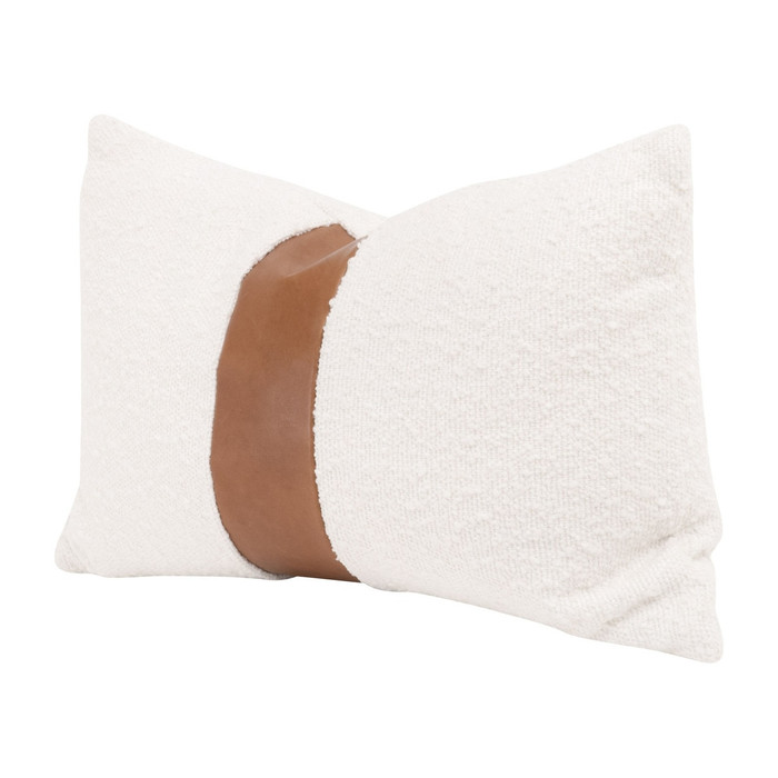 Essentials For Living - The Split Decision 20" Essential Lumbar Pillow in LiveSmart Boucle-Snow