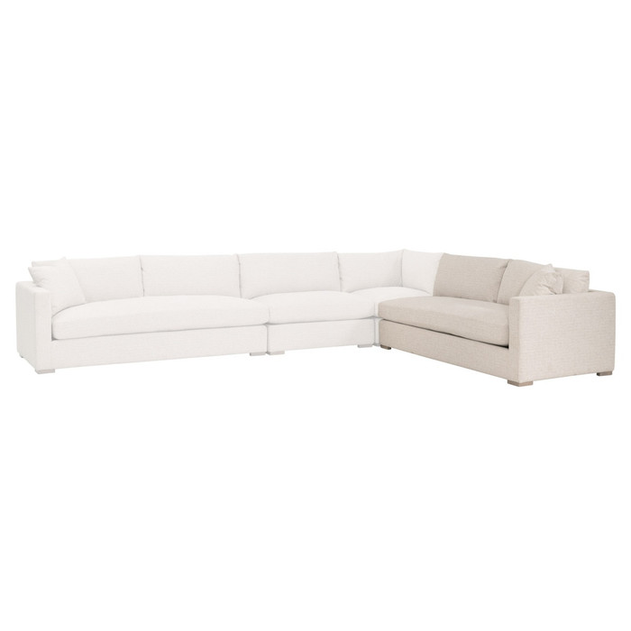 Essentials For Living - Newport Outdoor Modular 2-Seat Right Track Arm Sofa in LiveSmart Shapiro-Sand