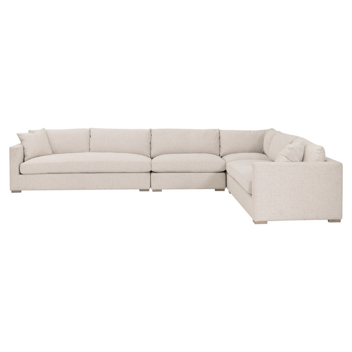 Essentials For Living - Newport Outdoor Modular 2-Seat Right Track Arm Sofa in LiveSmart Shapiro-Sand
