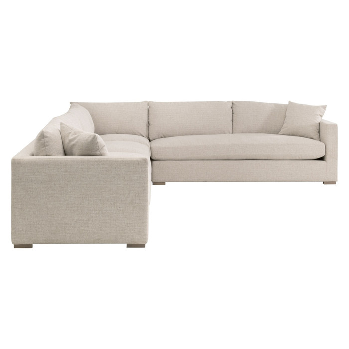 Essentials For Living - Newport Outdoor Modular 2-Seat Right Track Arm Sofa in LiveSmart Shapiro-Sand
