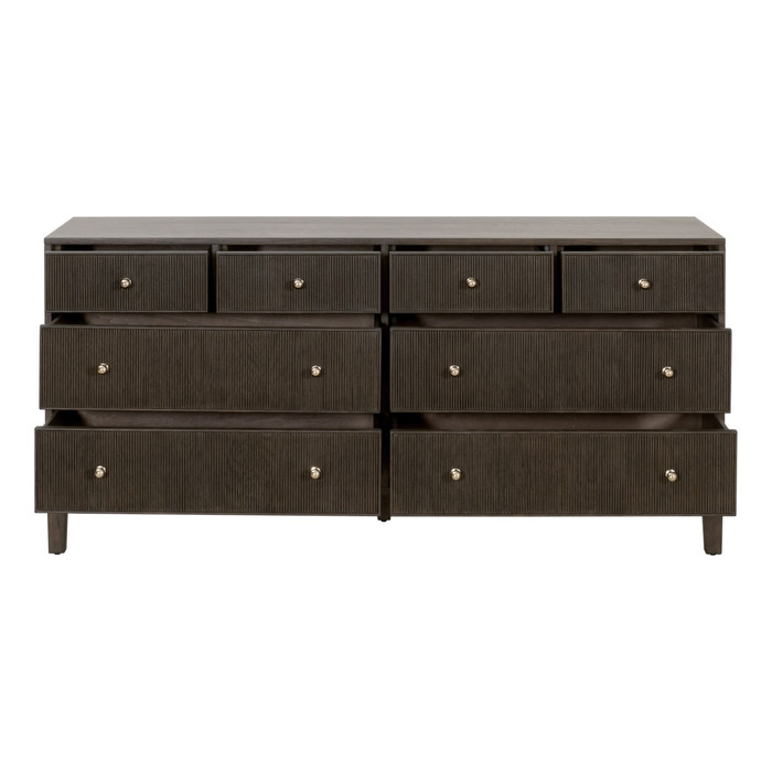Essentials For Living - Highland 8-Drawer Double Dresser in Dutch Brown Oak