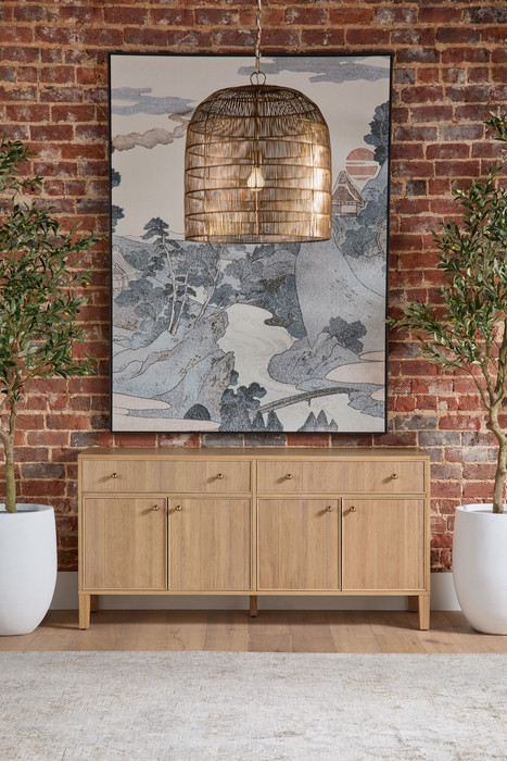 Essentials For Living - Highland Media Sideboard in Natural Oak