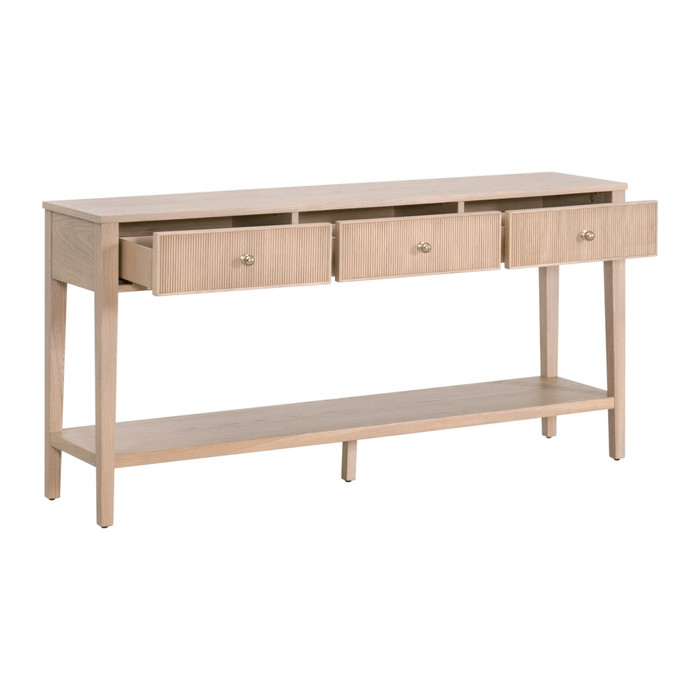 Essentials For Living - Highland 3-Drawer Console Table in Natural Oak