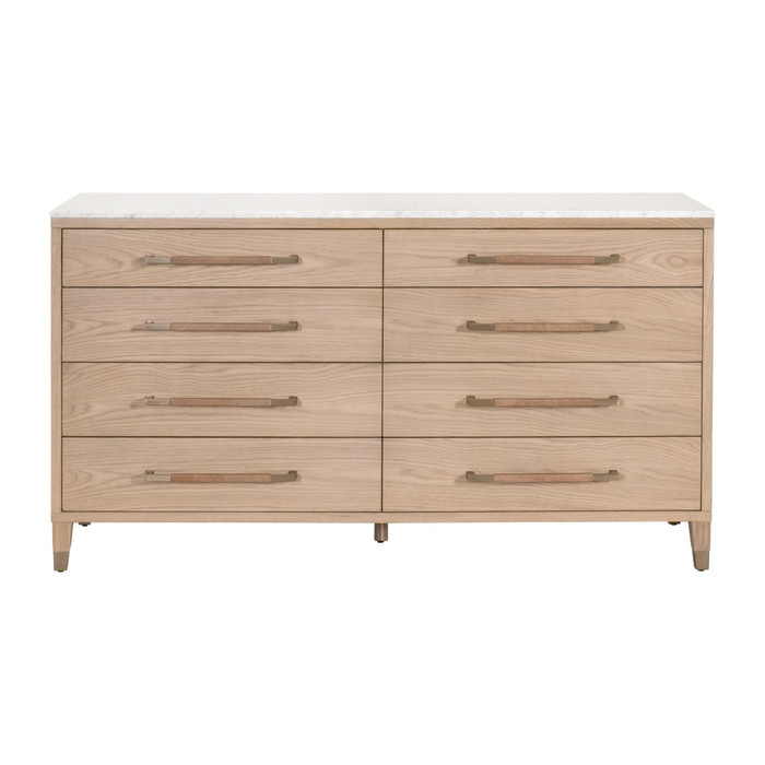 Essentials For Living - Cambria 8-Drawer Double Dresser in Natural Oak
