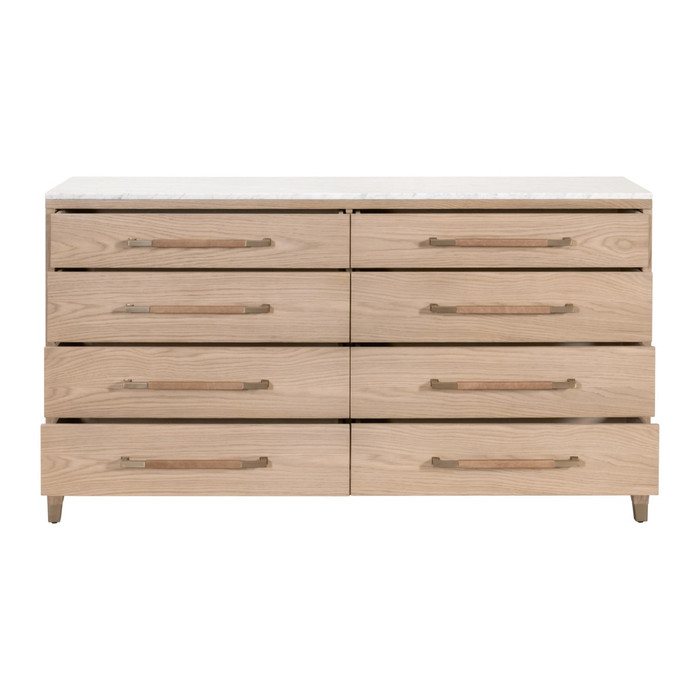 Essentials For Living - Cambria 8-Drawer Double Dresser in Natural Oak