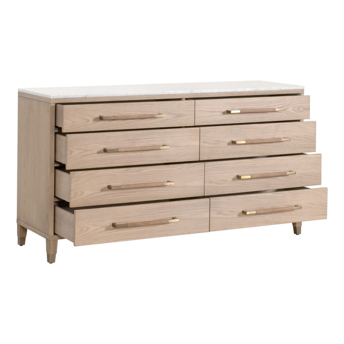 Essentials For Living - Cambria 8-Drawer Double Dresser in Natural Oak