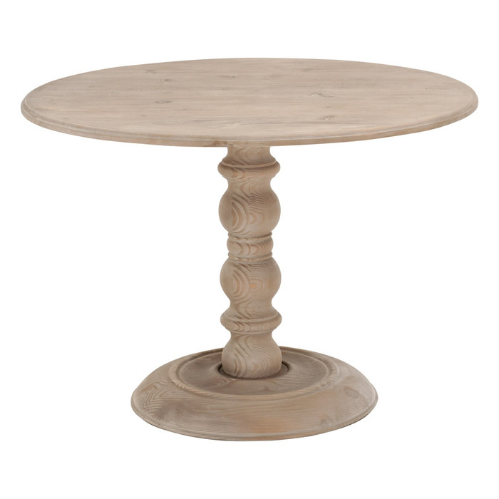 Essentials For Living - Chelsea 42" Round Dining Table in Smoke Gray Pine