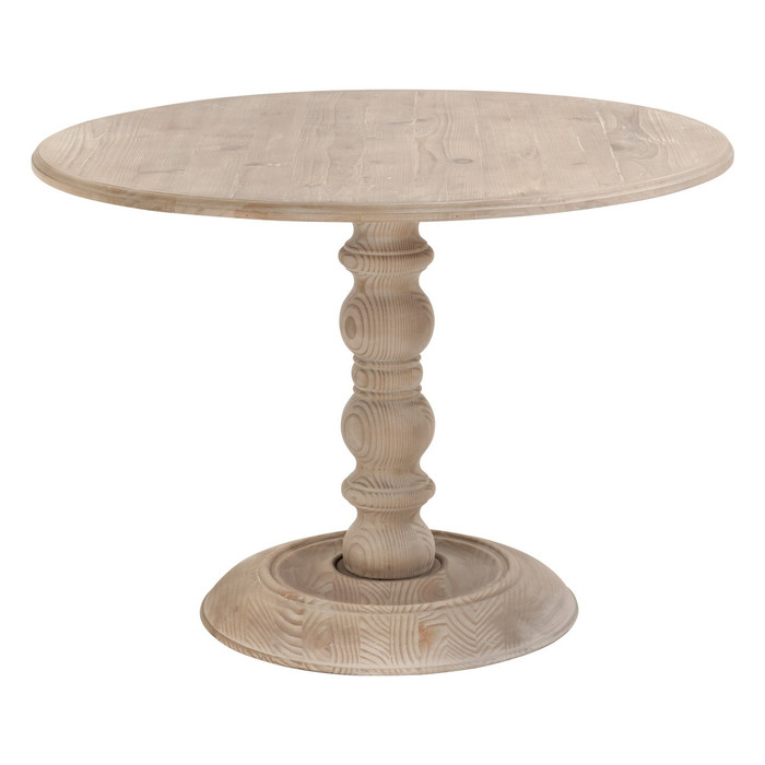 Essentials For Living - Chelsea 42" Round Dining Table in Smoke Gray Pine
