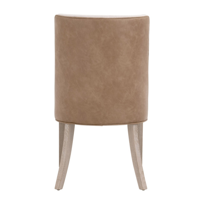 Essentials For Living - Duet Dining Chair in Performance Bisque French Linen, Ivanhoe Toast, Natural Gray Ash (Set of 2)
