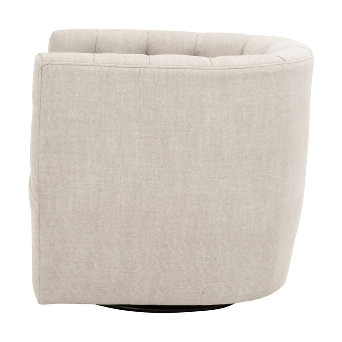 Essentials For Living - Marcel Swivel Club Chair in Performance Bisque French Linen
