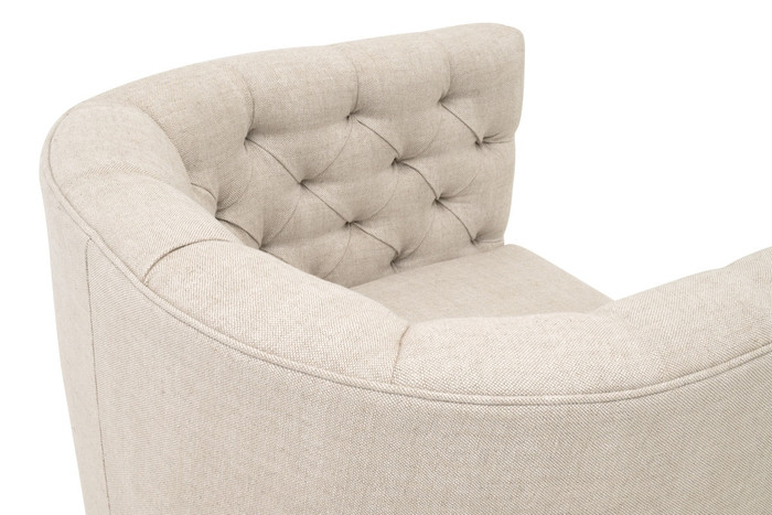 Essentials For Living - Marcel Swivel Club Chair in Performance Bisque French Linen