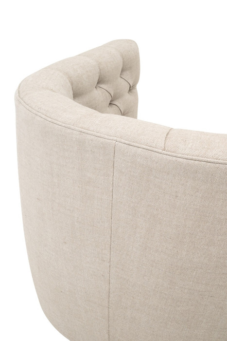 Essentials For Living - Marcel Swivel Club Chair in Performance Bisque French Linen