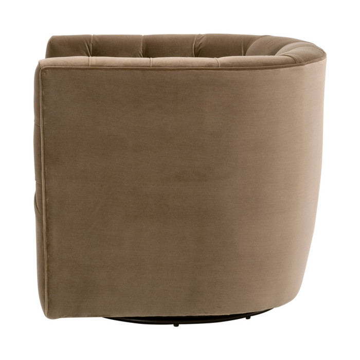 Essentials For Living - Marcel Swivel Club Chair in Caramel Velvet