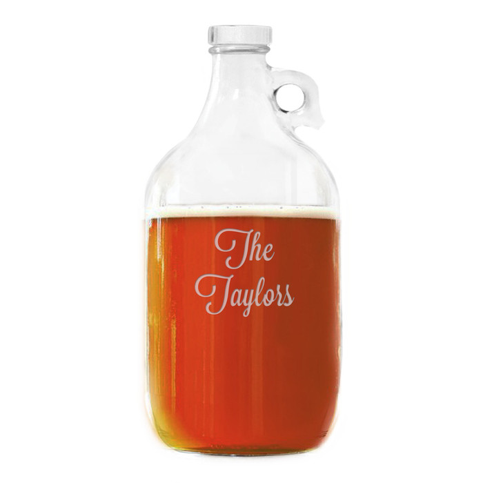 Personalized Glass Growler By Carved Solutions
