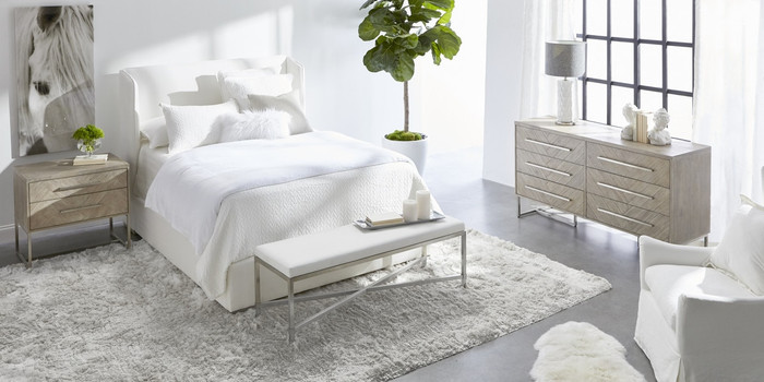 Essentials For Living - Mosaic 2-Drawer Nightstand in Natural Gray Acacia