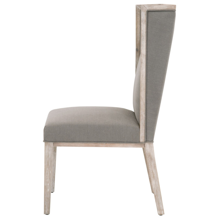 Essentials For Living Martin Wing Chair in LiveSmart Peyton Slate, Natural Gray (Set of 2)