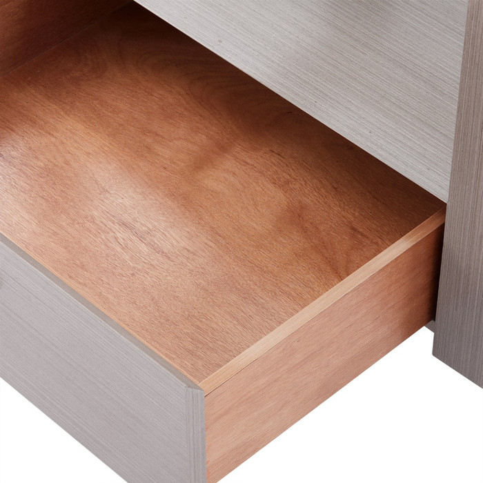 Villa & House - Gavin 1-Drawer Side Table, Taupe Gray