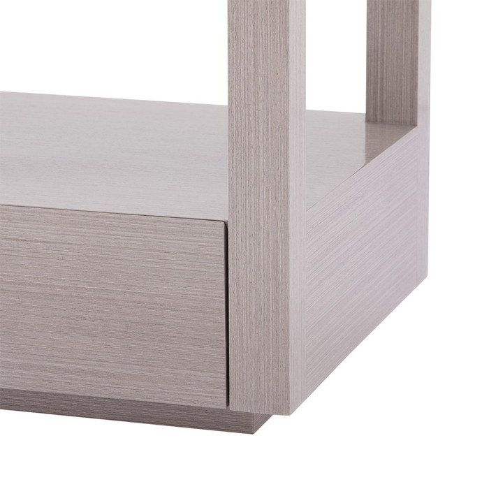 Villa & House - Gavin 1-Drawer Side Table, Taupe Gray