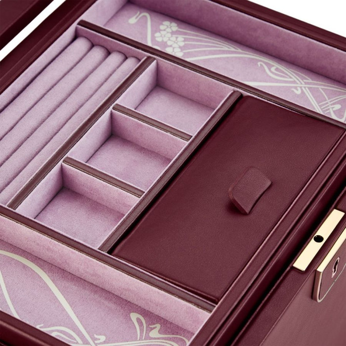 WOLF X LIBERTY Ianthe Large Jewelry Box in Burgundy