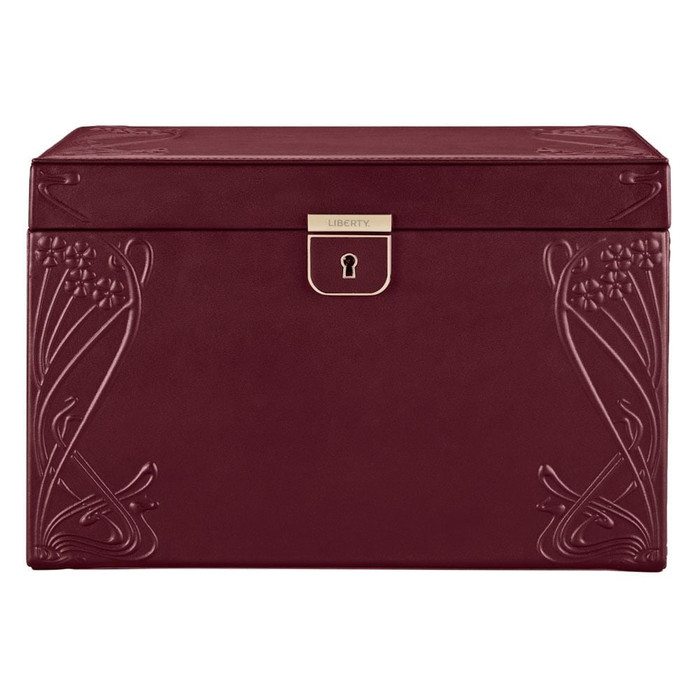 WOLF X LIBERTY Ianthe Large Jewelry Box in Burgundy