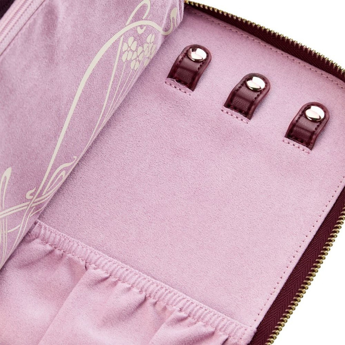 WOLF X LIBERTY Ianthe Travel Jewelry Portfolio Burgundy