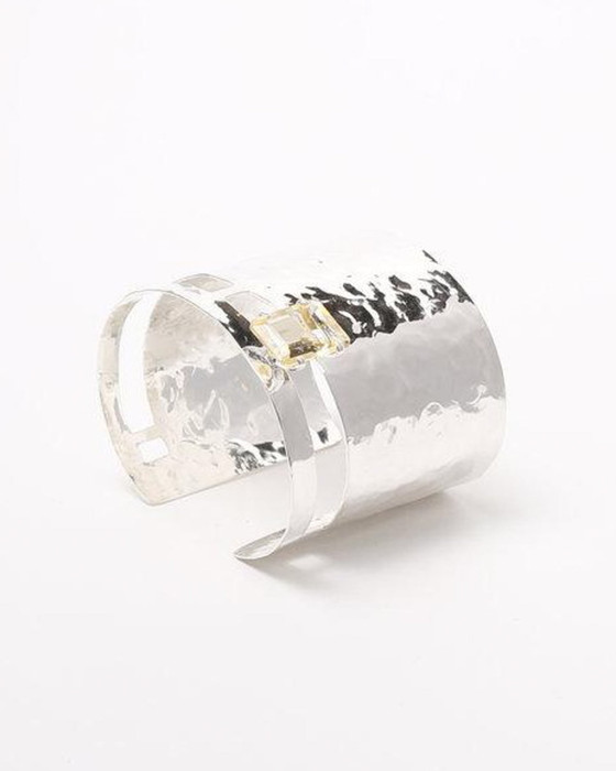 Dorian Webb - Hammered Cuff in Citrine
