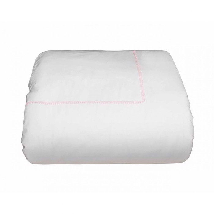 Bitsy Dots Duvet Cover in White/Light Pink by Bovi